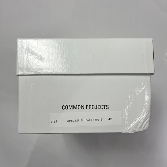 NEW COMMON PROJECTS BBALL Low Top Sneakers White Leather EU 42 US 9 Shoes ITALY - Picture 2 of 12
